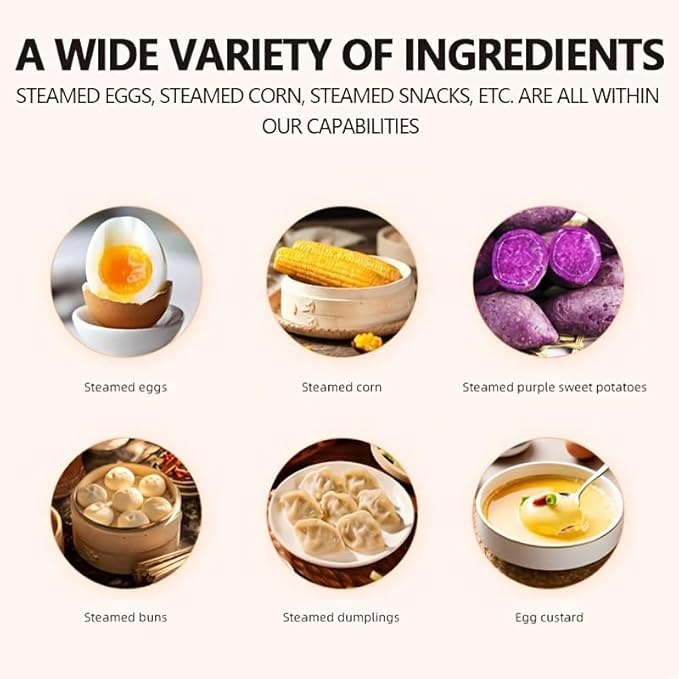 Rapid Egg Cooker Electric 6 Eggs Capacity, Soft, Medium, Hard Boiled, Poacher, Omelet Maker Egg Poacher With Auto Shut-Off, BPA Free