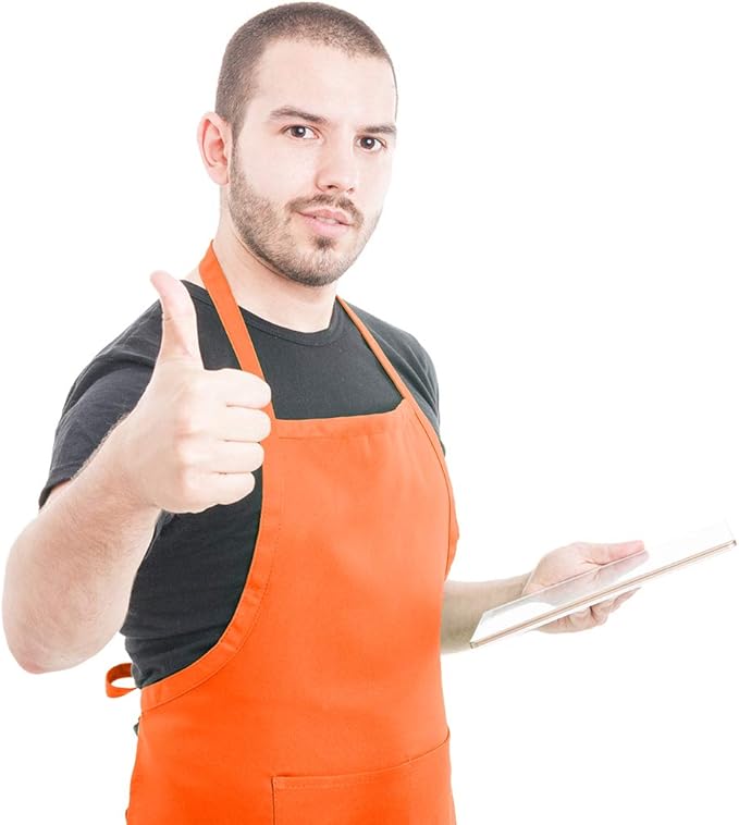 Total 15 PCS Mixed Plain Color Bib Aprons Bulk for Women Men Adult with 2 Front Pockets Chef Cooking Painting Baking(12colours,15pcs)