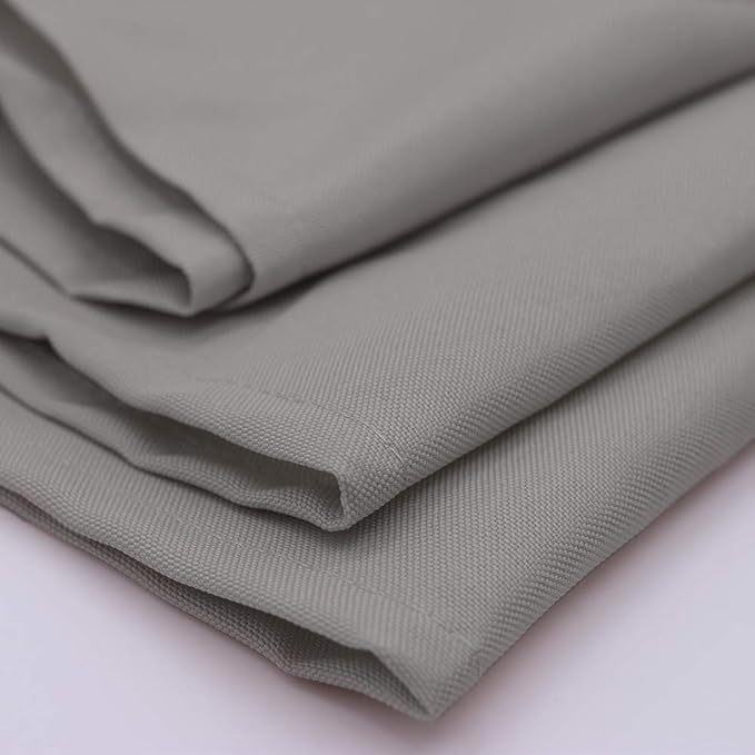 Your Chair Covers - 20 Inch Square Premium Polyester Cloth Napkins. Oversized, Double Folded and Hemmed Table Napkins for Restaurant, Bistro, Wedding, Thanksgiving and Christmas- (Gray) (Pack of 10)