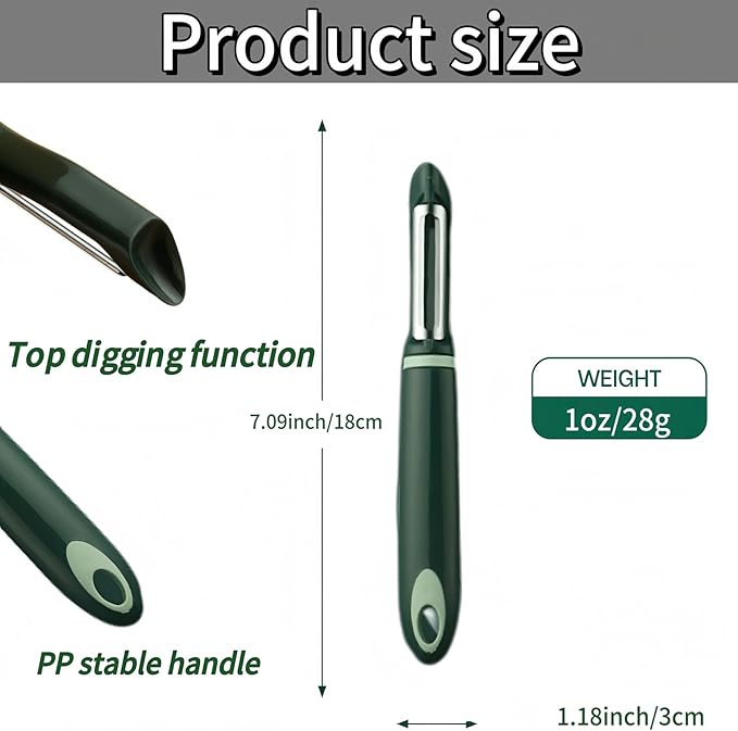 10 Pack Vegetable Potato Peeler for Kitchen,Ergonomic Soft-Touch Handle-Black (Aquamarine, 10 Pack)