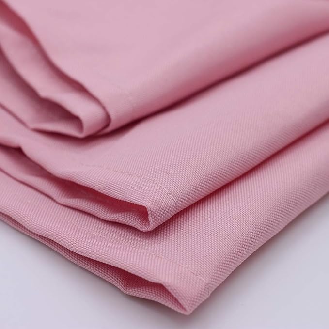 Your Chair Covers Cloth Polyester Napkins, 20 x 20 Inch, Washable Dinner Fabric Linen Napkins with Hemmed Edges for Restaurant, Wedding and Holiday Pack of 10 (Pink)
