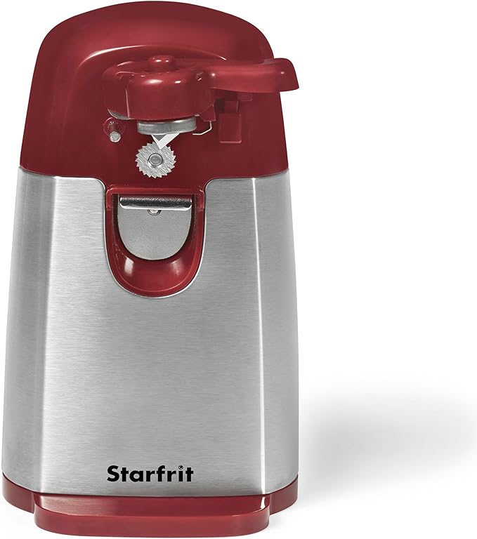 Starfrit Gourmet - MightiCan Can Opener - Holds and Leaves No Sharp Edges on Lid - Comfort Grip - Heavy Duty Non-Slip Knob - 3 Year Warranty