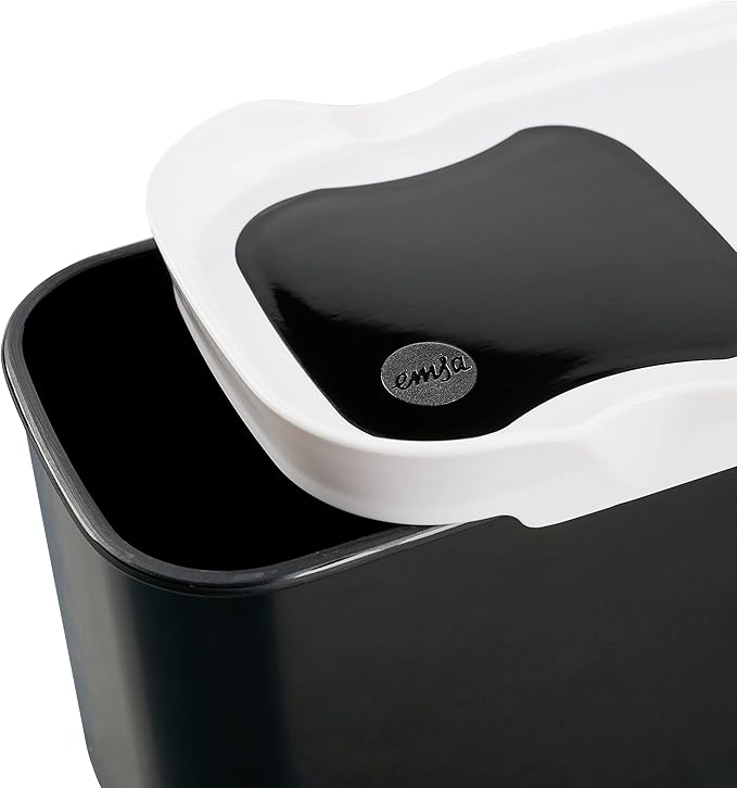 Emsa N11426 Optima Dry Storage Container, 1 Litre, Rectangular, Portrait Format, 100% Safe, Hygienic, Safe and Space-Efficient, Fresh Seal, BPA Free, Black