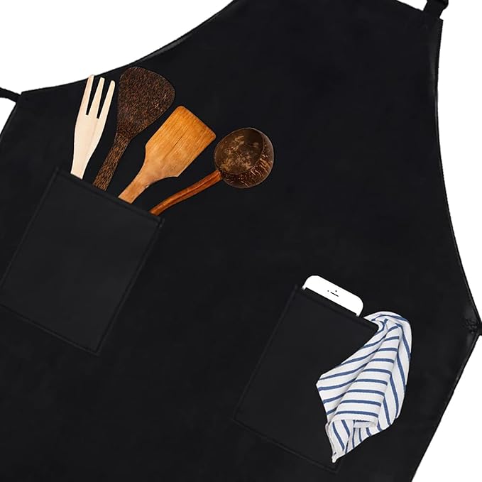 Homsolver 2 Pack Waterproof Rubber Aprons, Heavy Duty Butcher for Men, Chemical Vinyl Plastic Aprons for Dishwashing