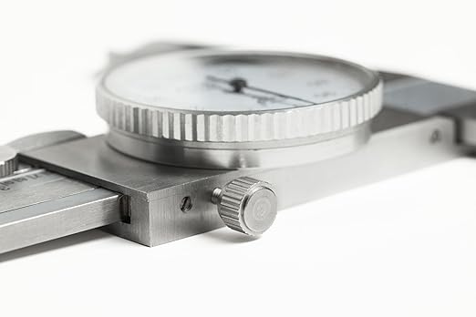 PEC Dial Caliper 0-12 Inch, Stainless Steel Precision Measuring Tool with Shock-Proof Dial, High Accuracy ±0.0015"