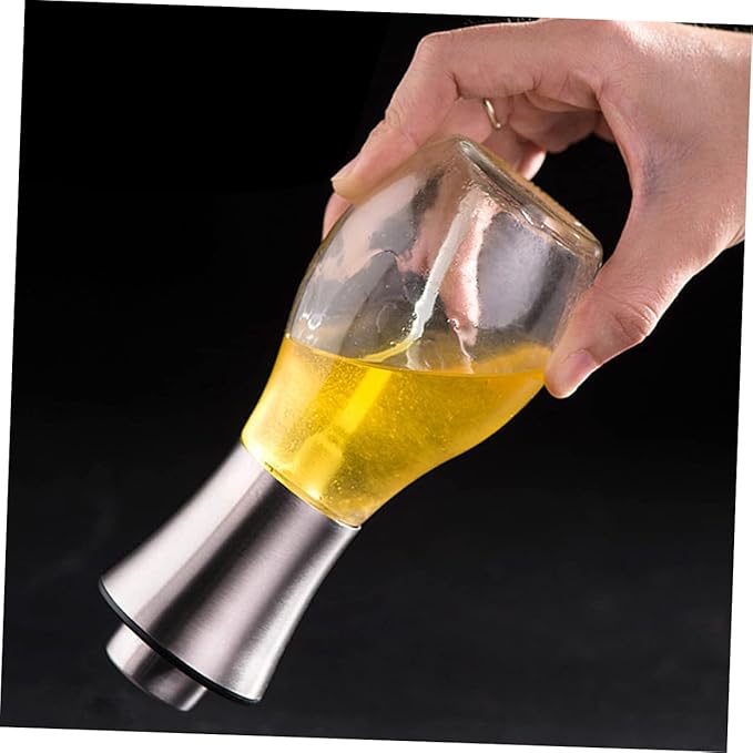 Luxshiny Stainless Steel Oil Spray Bottle Manual Kitchen Oiler for Cooking Roasting Grilling Portable Olive Oil Vinegar Sprayer with Even Mist Dispersion and Reusable Design