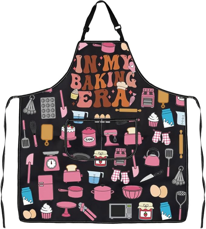 WSNANG Funny Baking Aprons with Pockets In My Baking Era Apron Bakers Gifts Pastry Chef Gift
