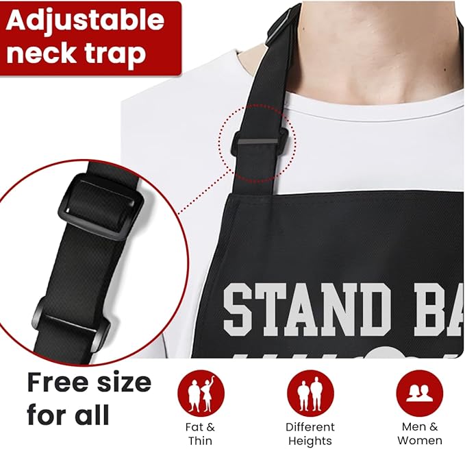 SANDJEST Funny Apron for Dad - Birthday Father’s Day Cooking Grilling Gifts for Mens