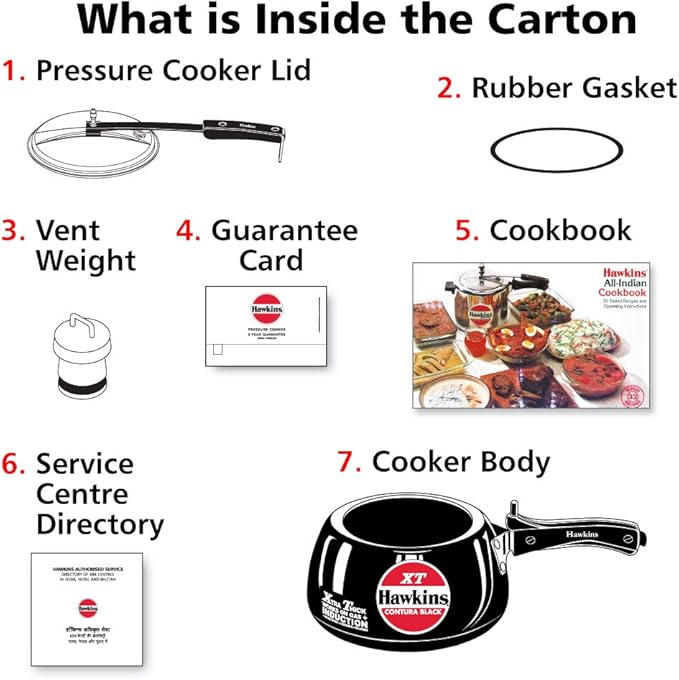 Hawkins Contura Hard Anodized Induction Compatible Extra Thick Base Pressure Cooker, Black, 3L