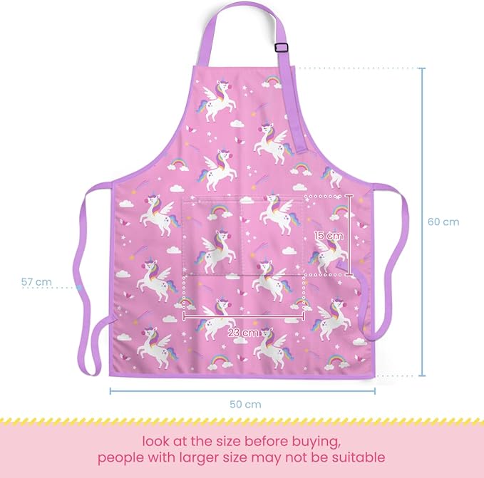 SANDJEST Kids Apron with Chefs Hat Set, Kitchen Apron Gifts
