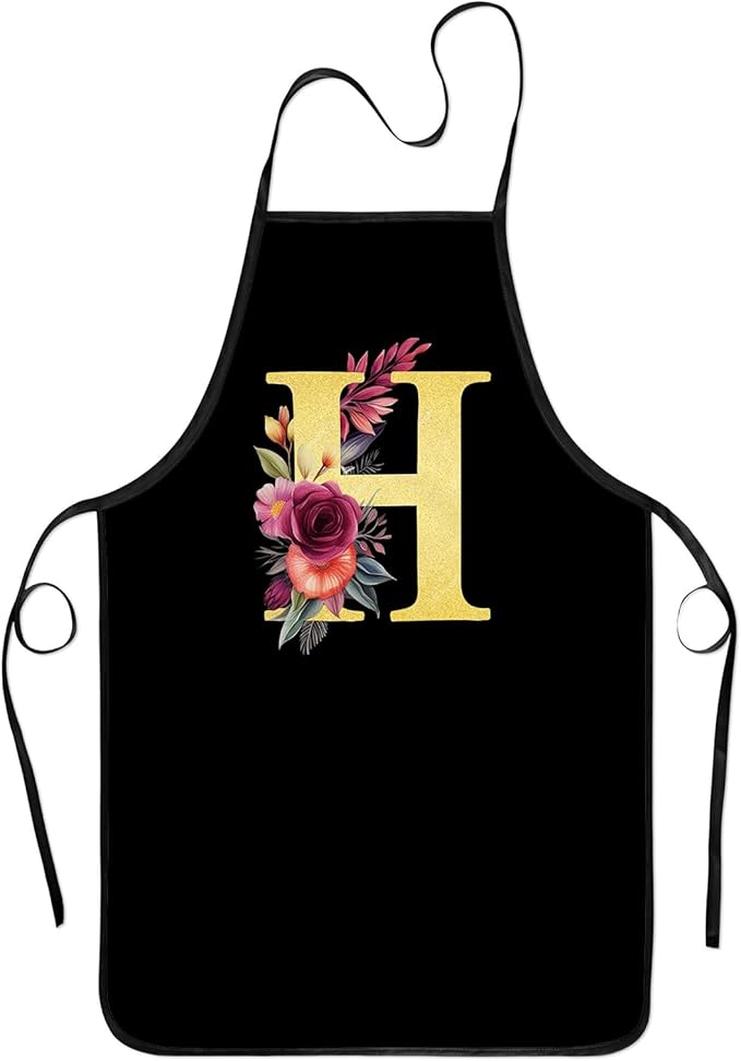 Monogrammed Aprons - A-Z Initial, Letter Aprons for Cooking and Baking