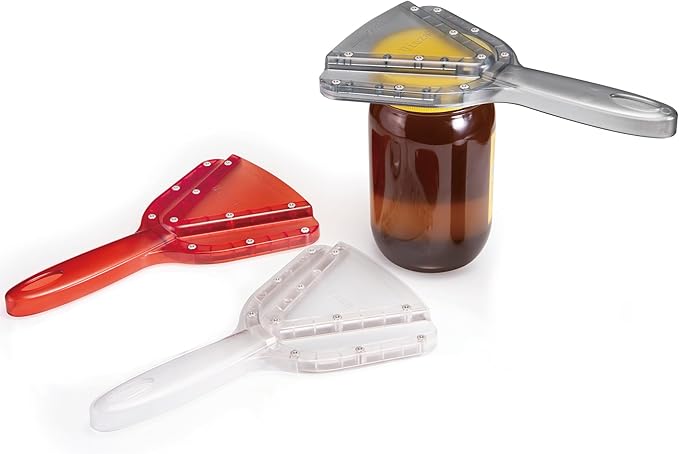 Uinxan Jar Opener for Weak Hand & Seniors with Arthritis,Easy Twist Off Bottle Caps,Patent | Unique Kitchen Gadgets,Handheld Lid Top Open for Elderly/Women/Men (Transparent)