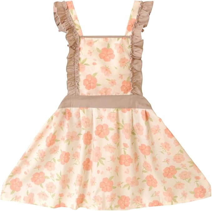 CRB Fashion Kids Cooking Baking Apron | Toddler, Little Girls, Cute Kitchen Chef Aprons