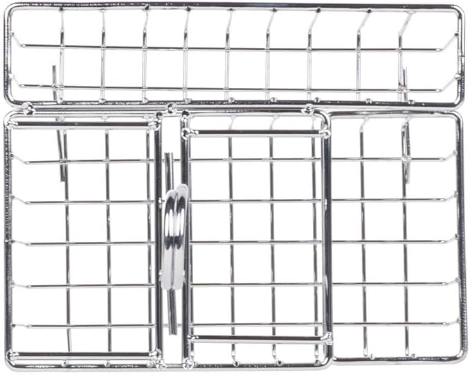 GET Modern Chrome Metal Four Compartment Condiment Caddy Table Caddies Collection