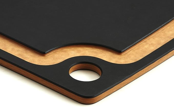 Epicurean Gourmet Series Cutting Board with Juice Groove 14.5-Inch by 11.25-Inch, Slate/Natural | (Pack of 2)