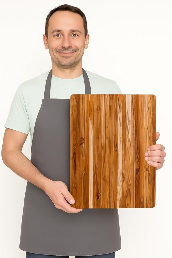 Teakhaus Cutting Board - Large (L) Wood Cutting Board with Grip Handles - Holiday Gift Ideas for Men and Women - Gift-Ready, Reversible, Edge Grain Wood, Knife Friendly - FSC Certified