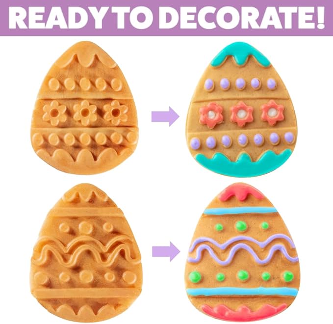 Mini Easter Egg Waffle Maker- Make Double Sided Waffles or Pancakes w 2 Different Floral Designs, Ready to Decorate & Frost, Breakfast Fun for Kids & Adults - Basket Stuffer Gift, Egg Hunt Surprise
