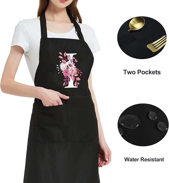 Personalized Aprons for Women with Pockets, Cute Aprons for Women Chef Baking, Cooking Gifts for Mom Birthday