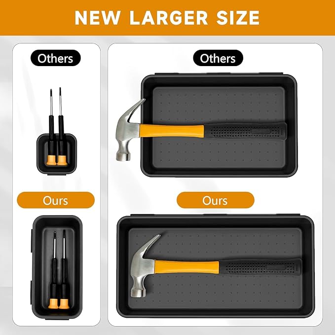 Tool Box Organizer Tray, Toolbox Desk Drawer Organizer, Tool Box Tray, Toolbox Organization Storage for Rolling Tool Chest (24 PCS)