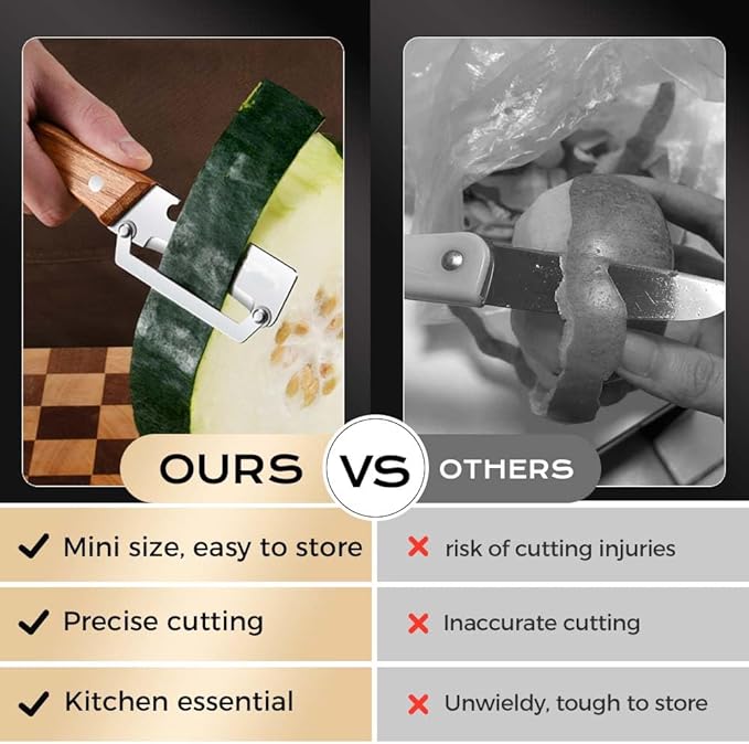 Multi-Functional Vegetable Peeler for Kitchen, 2026 New Stainless Steel Peeler with Wooden Handle and Bottle Opener, Kitchen Tool for Fruit Veggie Pumpkin, Gifts for Mom (2PCS)