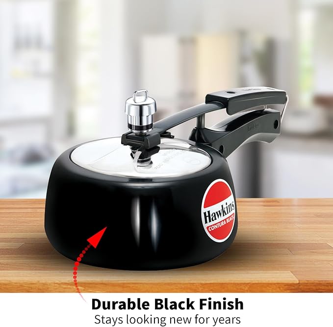 Hawkins Contura Black 1.5 litre Pressure Cooker
