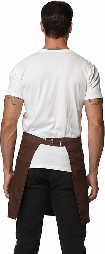 Unisex Waist Apron Half Bistro Apron Server Aprons with Pockets Waterproof 4251BY