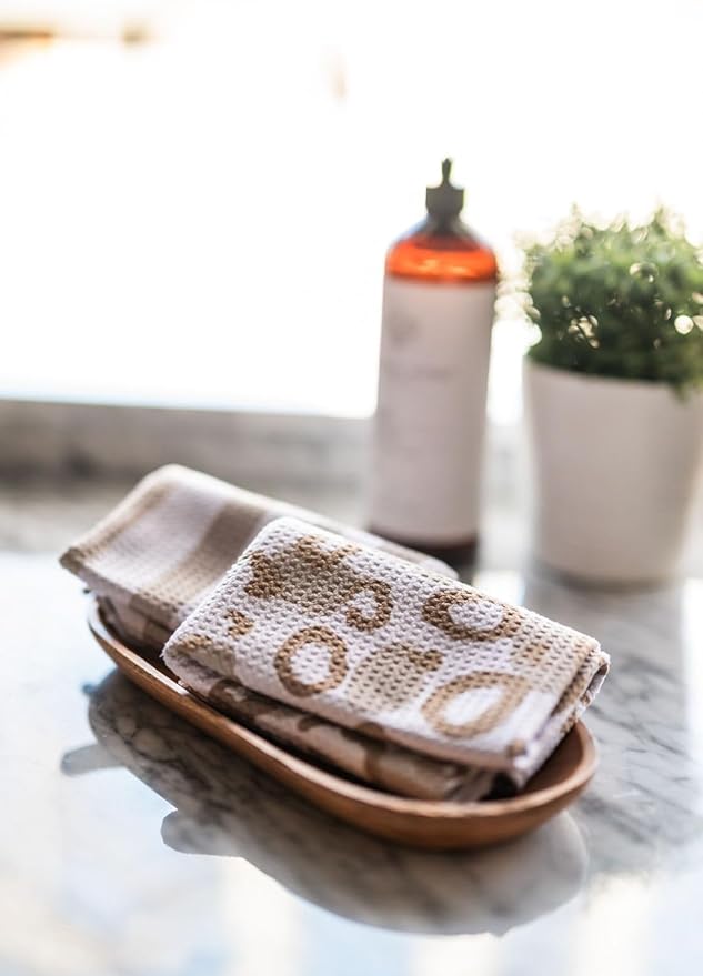 || 2 Pack Double Sided || Waffle Weave Microfiber || Tea Towels || Highly Absorbent || Hanging Loop || Dish Cloths || Modern || Designer Prints || Double Sided || Cheetah & Stripes
