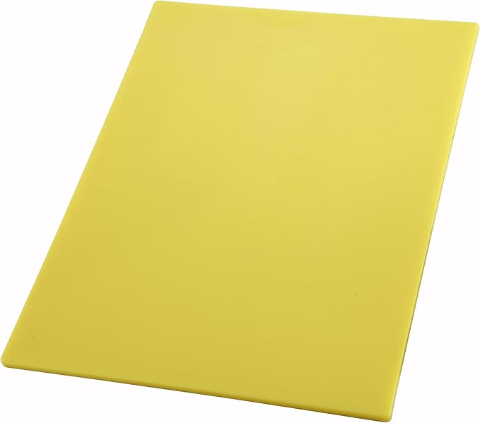 Winco Cutting Board, 12 by 18 by 1/2-Inch, Yellow
