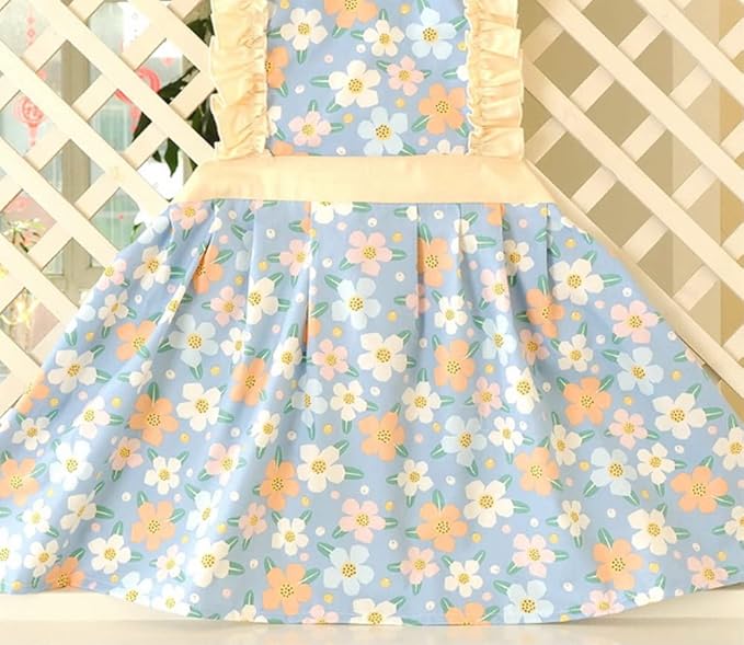CRB Fashion Kids Cooking Baking Apron | Toddler, Little Girls, Cute Kitchen Chef Aprons