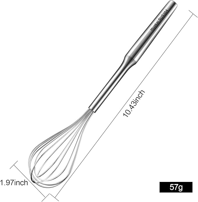 Stainless Steel Small Whisk for Cooking, 10-Inch Mini Whisk for Cheese, Coffee, Flour, Eggs