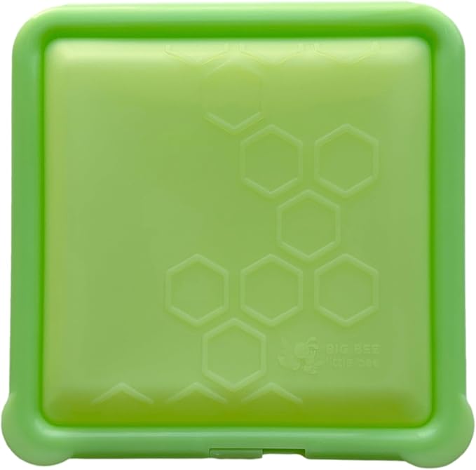Big Bee, Little Bee SoftShell Reusable Silicone Food Storage Container - Clamshell Snap-Close Design, No Lost Lids, Easy to Clean, Compact for Travel, Meal Prep, Microwave Freezer and Dishwasher Safe