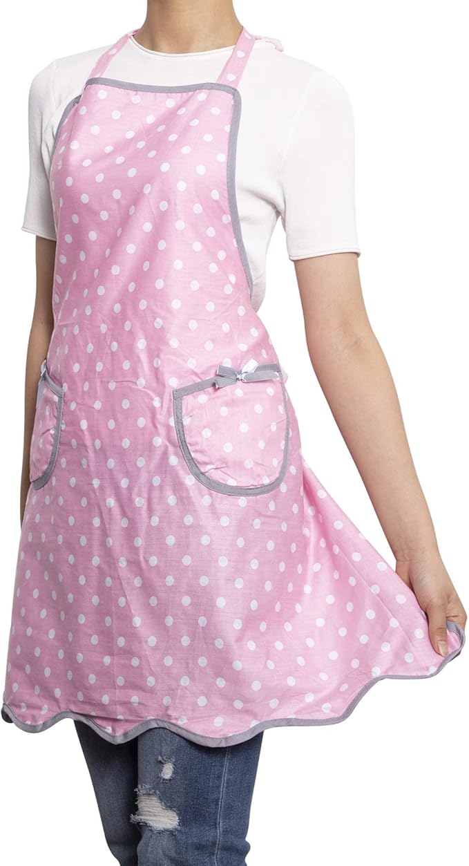 NEOVIVA Kitchen Aprons for Women with Pockets,Cooking Aprons for Women,Vintage Apron for Baking Gardening,Gifts for Mothers