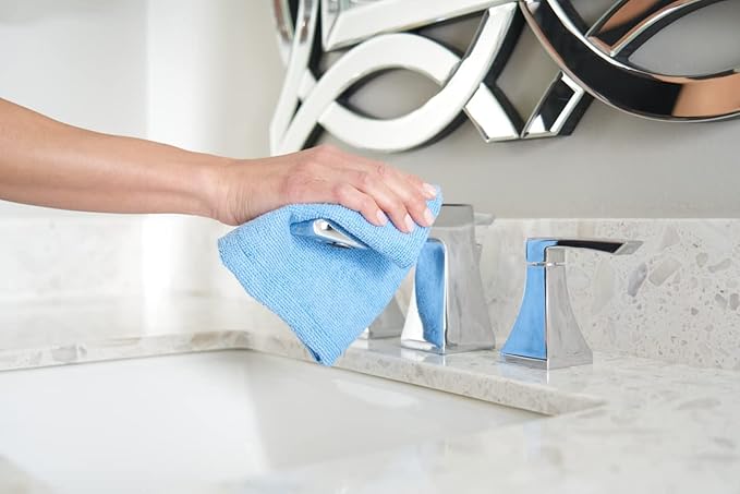 Quickie Microfiber Cleaning Cloth 14 X 14 inch, Blue, 12 Pack, All-Purpose Towel/Wiper for Multi-Purpose Indoor/Outdoor Cleaning/Dusting/Polishing on Kitchen/Bathroom/Auto SurfacesK (49012PDQ)