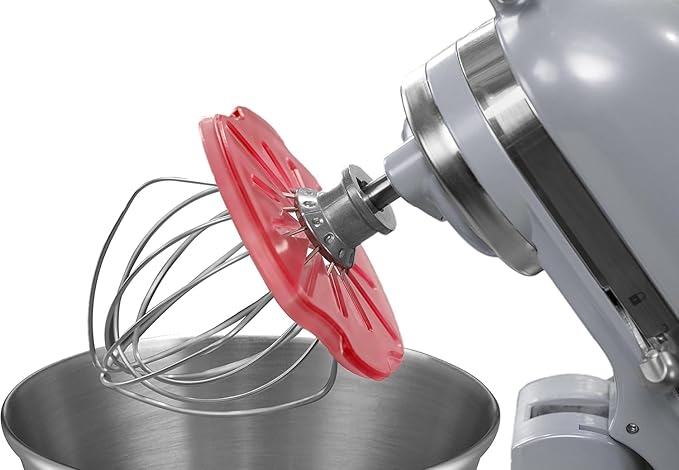Whisk Wiper® PRO for Stand Mixers - Mix Without The Mess - The Ultimate Stand Mixer Accessory - Compatible With KitchenAid Tilt-Head Stand Mixers - 4.5qt, 5qt (Color: Red)