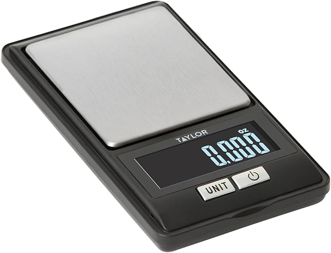 Taylor High-Precision Digital Portioning Scale with Cover, 16OZ/500G, Black