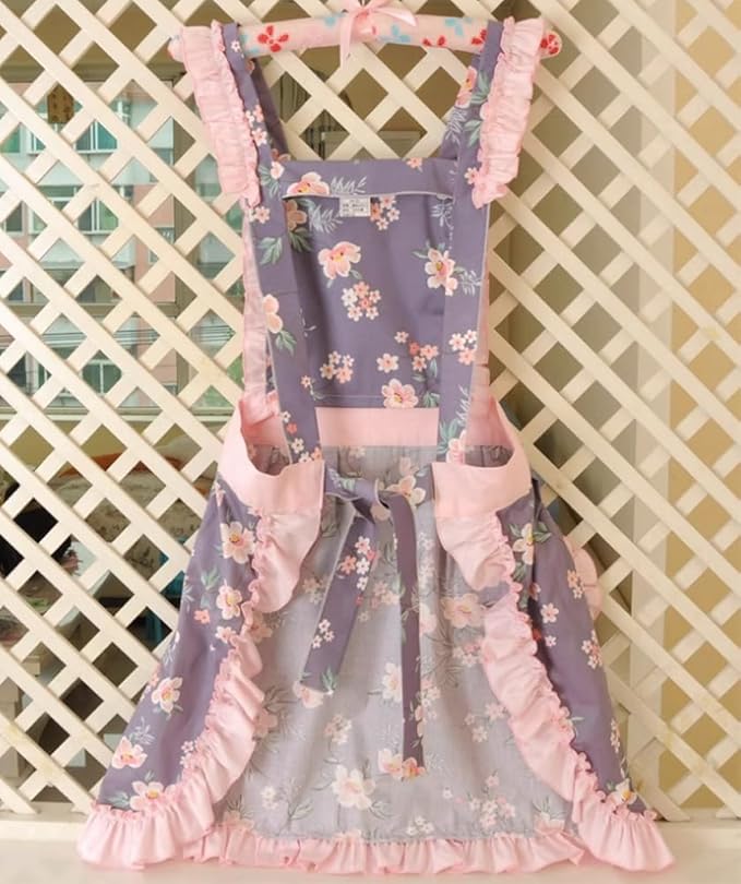 CRB Fashion Womens Cooking Baking Apron | Ladies, Woman, Kitchen Chef Aprons with Pocket