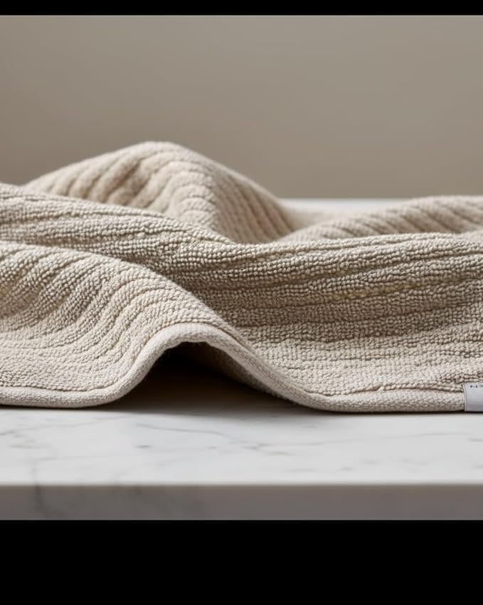 BIOLINEN Dove 6-Piece Luxury Cotton Towel Set - 2 Bath Towels, 2 Hand Towels, 2 Washcloths - Soft Absorbent Towel Pack for Bathroom, Home, Gym & Travel