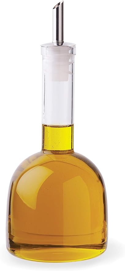 Fox Run Olive Oil and Vinegar Drizzler Bottle, Long Neck, Glass, 7.75" x 3.25"