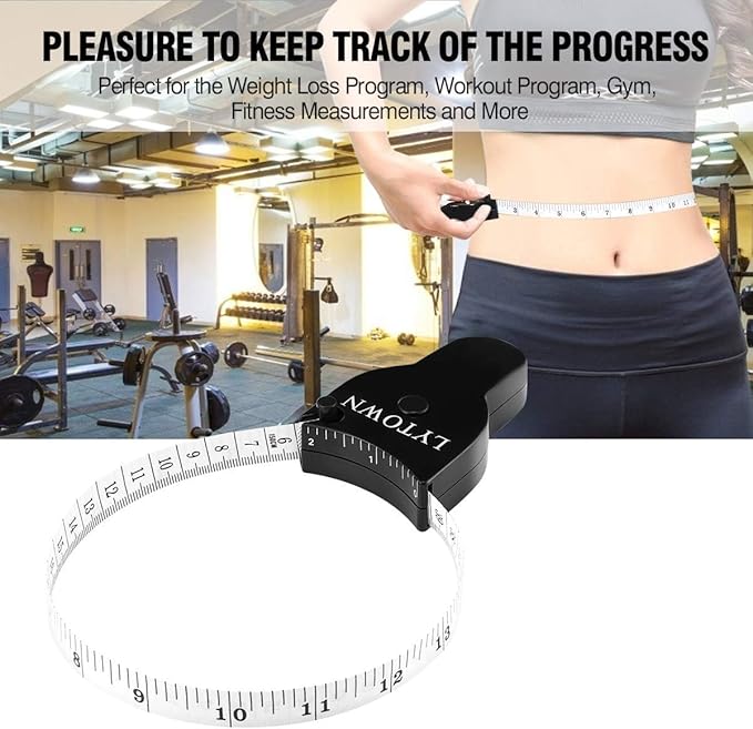 Automatic Telescopic Tape Measure, Body Measure Tape 60 inch (150cm), Self-Tightening Retractable Measuring Tape for Body Accurate Way to Track Weight Loss Muscle Gain by One Hand, 4 Piece