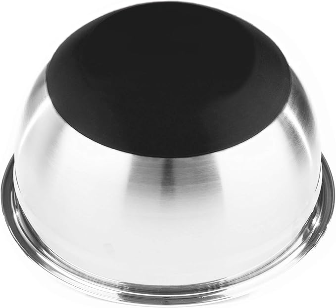 Stainless Steel Mixing Bowls with Lids and Non Slip Bases (Set of 5, Black)