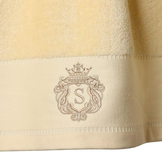 Sunshinejing Premium 100% Pure Cotton Bath Towel Set; 1 Bath Towels,1 Hand Towel & 1 Washcloth,Luxury Bathroom Super Soft Hotel & Spa Quality Highly Absorbent (Light Yellow)