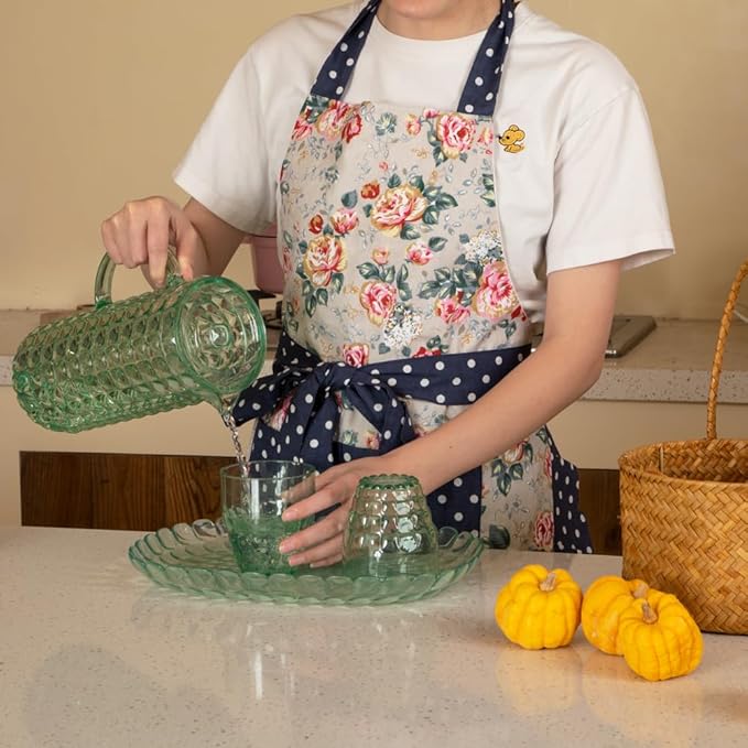 NEOVIVA Kitchen Aprons for Women with Pockets,Cooking Aprons for Women,Vintage Apron for Baking Gardening,Gifts for Mothers