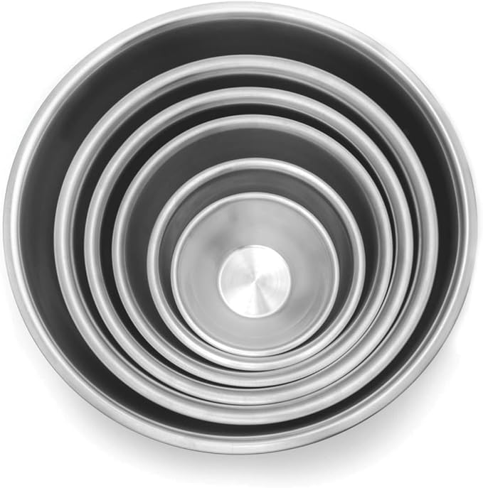 Fox Run 6-Piece Nesting Stainless Steel Polished Mirror Finish Mixing Bowls Set, 0.5, 1.25, 2.75, 4.25, 6.25 and 10.75 Quart
