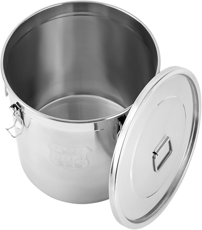 1623 OZ Stainless Steel Canister Rice Cereal Grain Storage Containers with Lid Airtight Coffee Bean Storage Milk Flour Sugar Food Storage for Home Bar Restaurant (48L/1623 OZ)