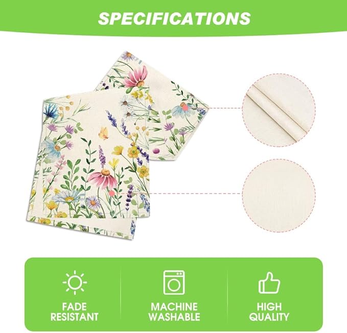 Artoid Mode Daisy Eucalyptus Lavender Floral Leaves Summer Table Runner, Spring Kitchen Dining Table Decoration for Home Party Decor 13x60 Inch