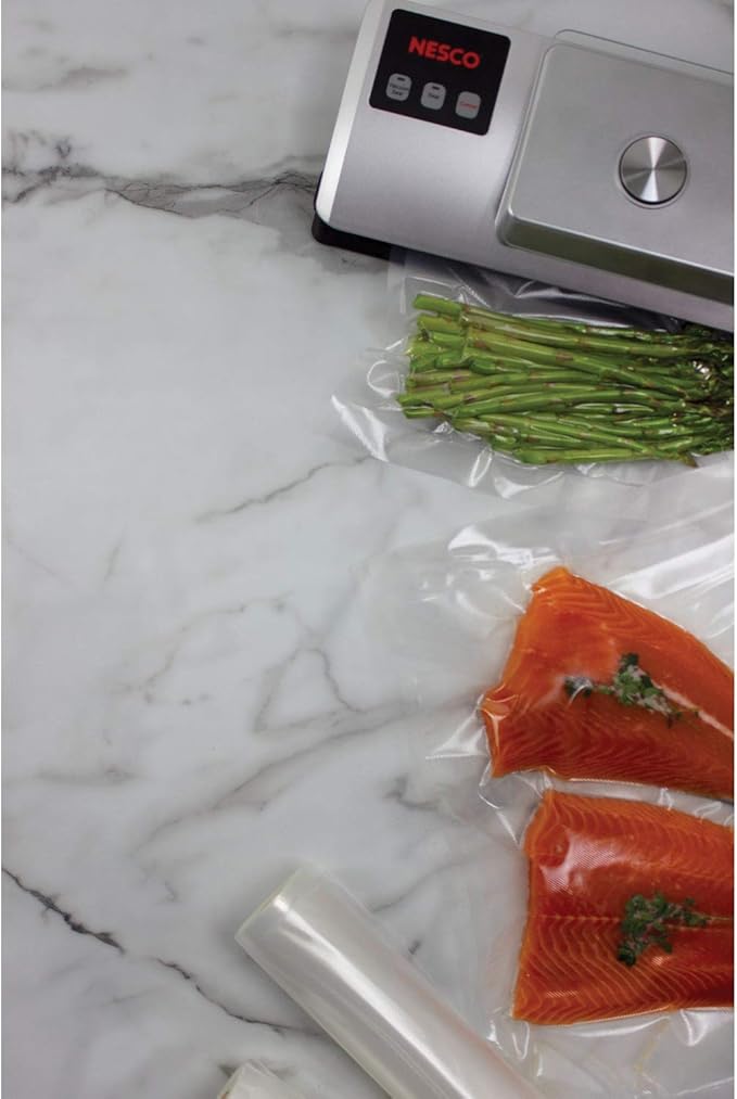NESCO VS-04R Two 11" x 20' Vacuum Sealer Rolls for Custom-sized Vacuum Sealer Bags Compatible with Nesco vacuum sealers and other brands