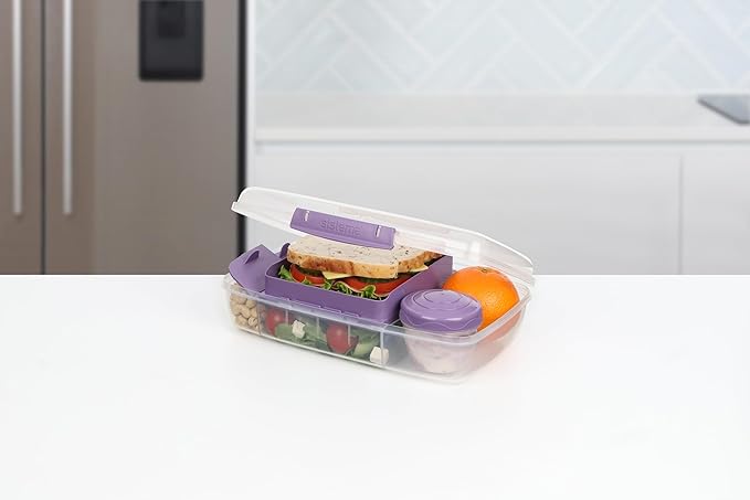 Sistema To Go Collection Large Bento Box Plastic Lunch and Food Storage Container