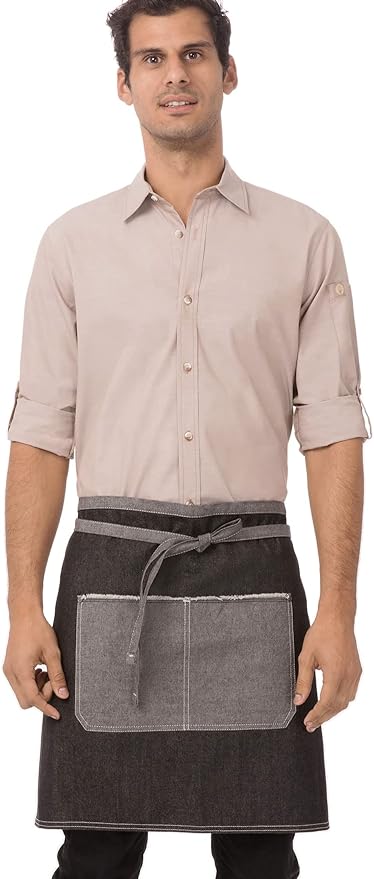 Chef Works Bronx Bib Apron with Scoop Neck