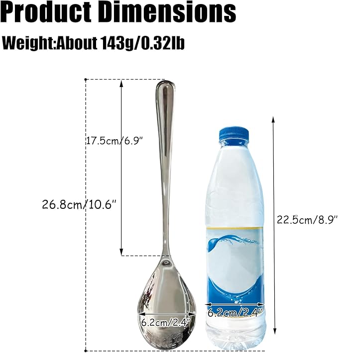 Serving Spoons,Heavy Duty 18/10 Stainless Steel Buffet Serving Spoons,Dishwasher Safe 10.6'' Pack of 2