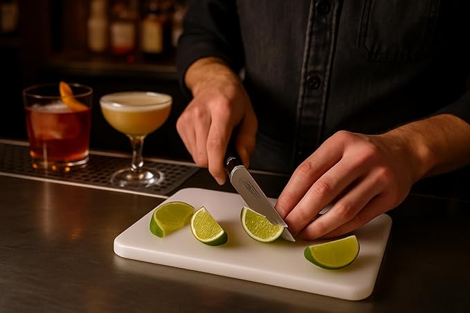 Small Plastic Bar Board 10 x 6 Inch - Lightweight and Convienent for Small Kitchens, Bartenders, Cutting Garnishes